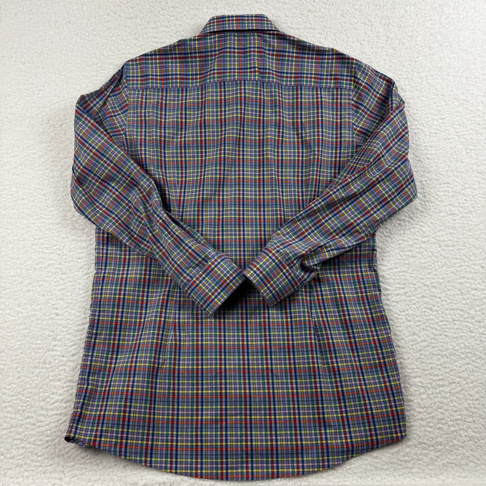 Eton Dress Shirt Mens 16.5/42 Multicolor Plaid Contemporary Fit Collar Button Up - Picture 2 of 8
